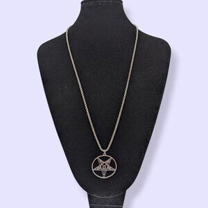 (2/$20) Metal 5-Point Star Pendant Necklace